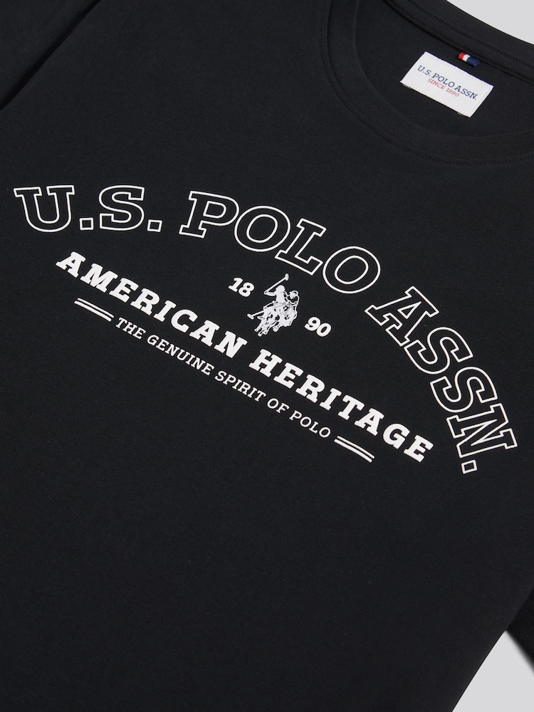 Чорний - U.S. Polo Assn Heritage Graphic T-Shirt - Image 8 of 8