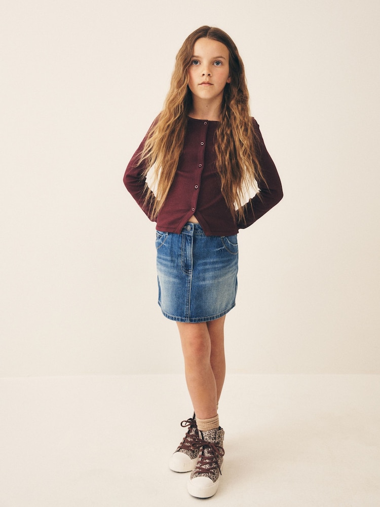 Mid Wash Denim Skirt (3-16yrs) - Image 2 of 7 Mid Wash Denim Skirt (3-16yrs) - Image 2 of 7