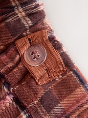 Orange/Brown Check Pleated Skirt (3-16yrs) - Image 7 of 9