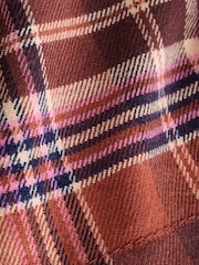 Orange/Brown Check Pleated Skirt (3-16yrs) - Image 9 of 9