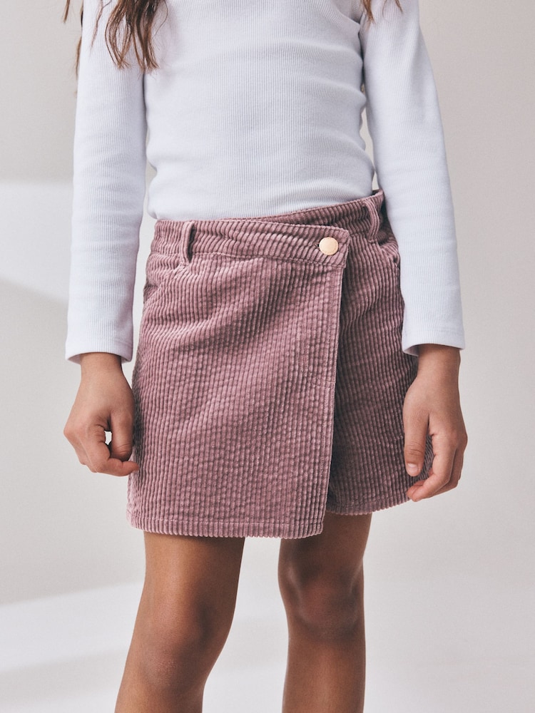Pink Cord Wrap Skort (3-16yrs) - Image 2 of 8