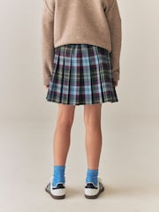 Blue/ Green Check Pleated Skirt (3-16yrs) - Image 3 of 8