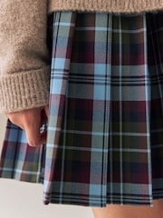 Blue/ Green Check Pleated Skirt (3-16yrs) - Image 4 of 8