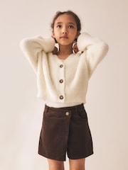 Chocolate Brown Cord Wrap Skort (3-16yrs) - Image 1 of 10