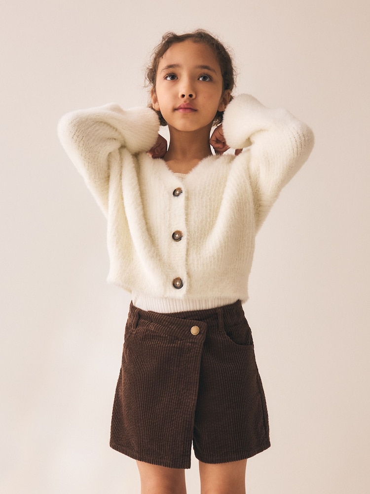 Chocolate Brown Cord Wrap Skort (3-16yrs) - Image 1 of 10