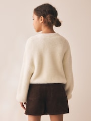Chocolate Brown Cord Wrap Skort (3-16yrs) - Image 2 of 10