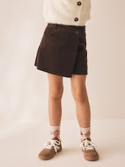Chocolate Brown Cord Wrap Skort (3-16yrs) - Image 3 of 10
