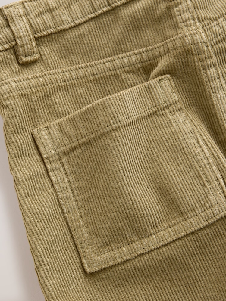 Khaki Green Cord Button Front Detail Skirt (3-16yrs) - Image 4 of 4