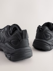 Black Standard Fit (F) Elastic Lace Trainers - Image 6 of 6
