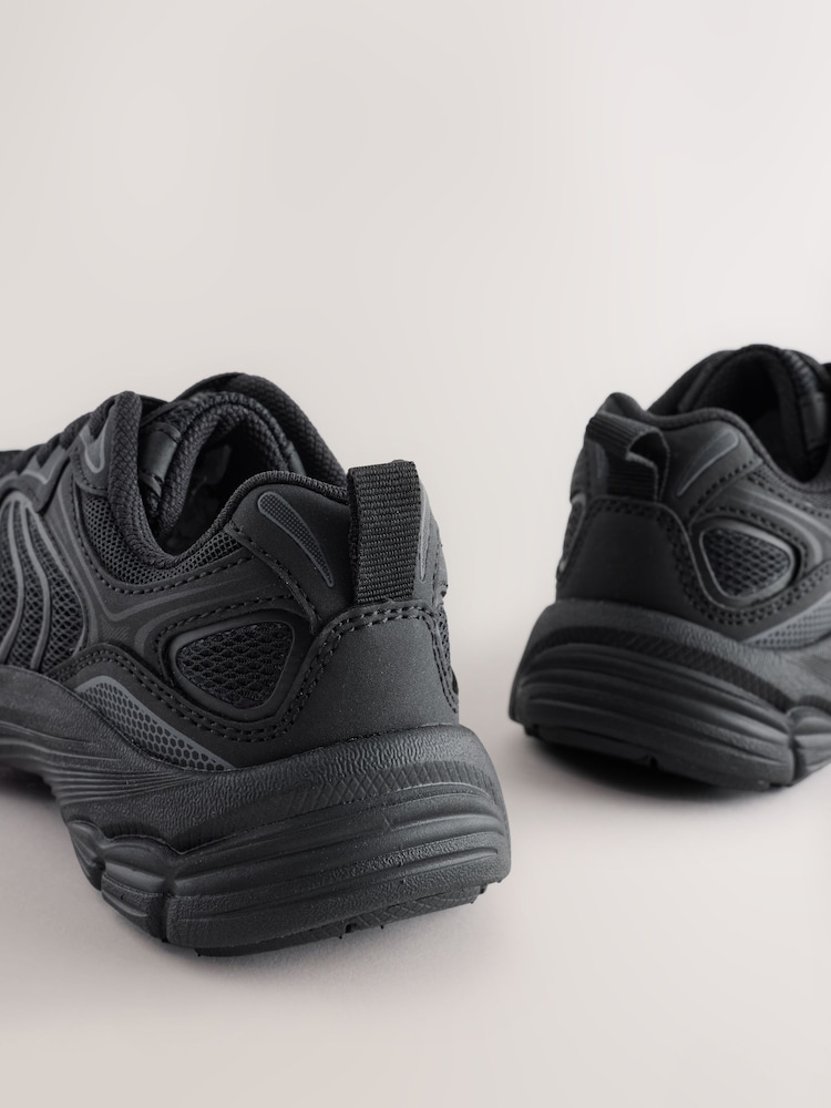 Black Standard Fit (F) Elastic Lace Trainers - Image 6 of 6 Black Standard Fit (F) Elastic Lace Trainers - Image 6 of 6