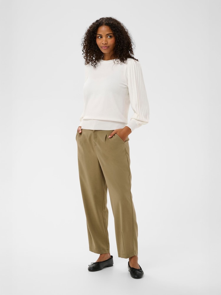 Kaffe White KAlone Long Sleeve Knit Jumper - Image 2 of 6 Kaffe White KAlone Long Sleeve Knit Jumper - Image 2 of 6