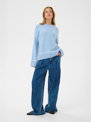 Kaffe Blue Long Sleeve Jumper - Image 3 of 6