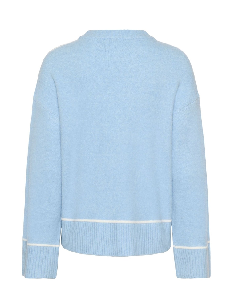 Kaffe Blue Long Sleeve Jumper - Image 6 of 6