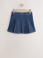 Dark Wash Pleated Denim Skirt (3-16yrs) - Image 2 of 4