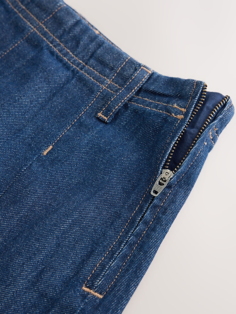 Dark Wash Pleated Denim Skirt (3-16yrs) - Image 4 of 4 Dark Wash Pleated Denim Skirt (3-16yrs) - Image 4 of 4