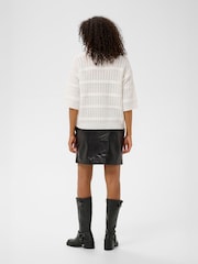 Kaffe White 3/4 Sleeve Knit Jumper - Image 2 of 6