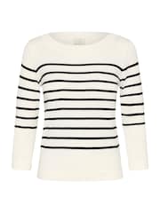 Kaffe White Long Sleeve Boat Neck Jumper - Image 5 of 6