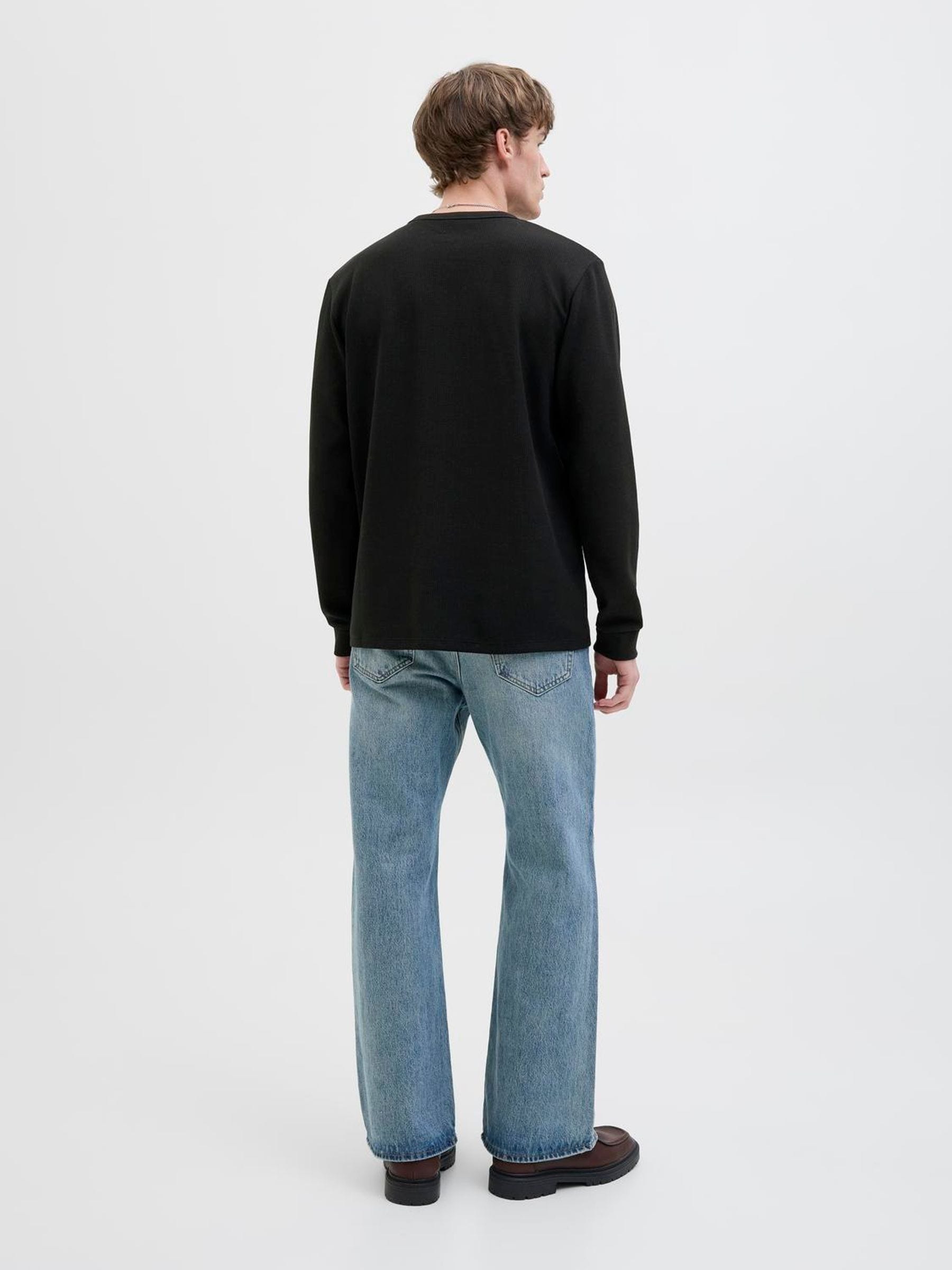Buy JACK & JONES Black Long Sleeve Henley T-Shirt from Next Canada