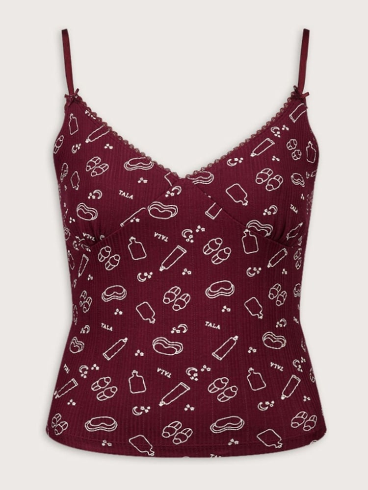 Tala Red Sleep Lounge Cami Vest - Image 3 of 3