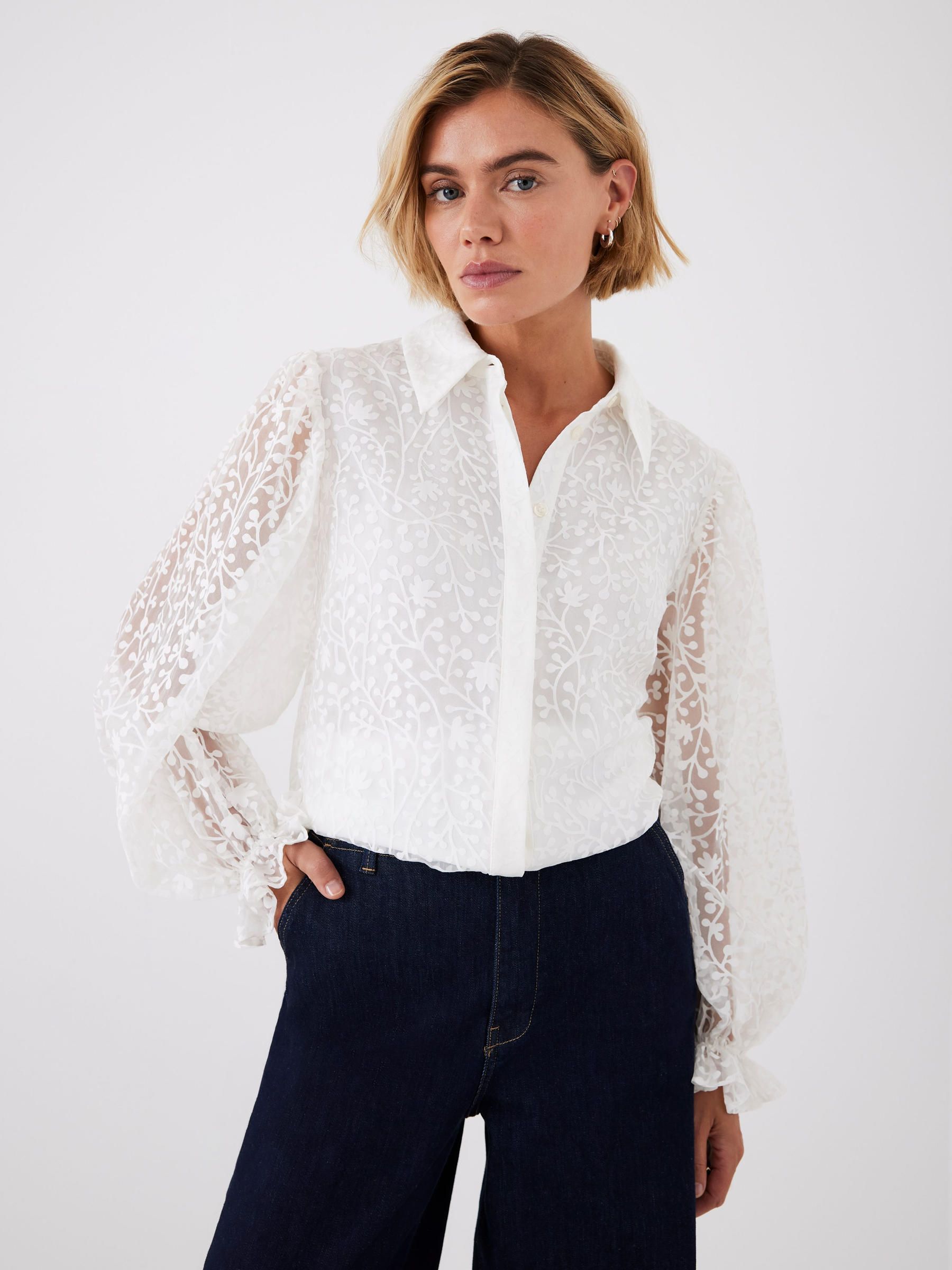 Buy Mint Velvet White Jacquard Shirt from the Next UK online shop