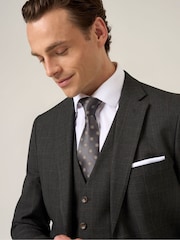 Skopes Grey Elijah Tailored Fit Check Suit Jacket - Image 3 of 5