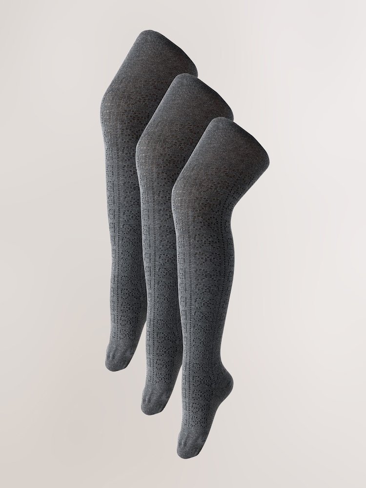 Baker by Ted Baker Pointelle Bow Tights 3 Pack - Slika 1 iz 4
