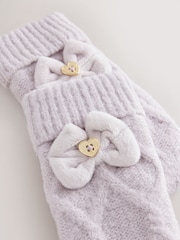 Baker by Ted Baker Double Pom Eared Hat and Mittens Set - Εικόνα 4 του 5