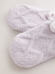 Baker by Ted Baker Double Pom Eared Hat and Mittens Set - Εικόνα 5 του 5