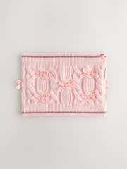Baker by Ted Baker Pink Bow Knitted Snood Scarves - Image 1 of 5