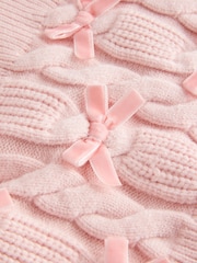 Baker by Ted Baker Pink Bow Knitted Snood Scarves - Image 4 of 5