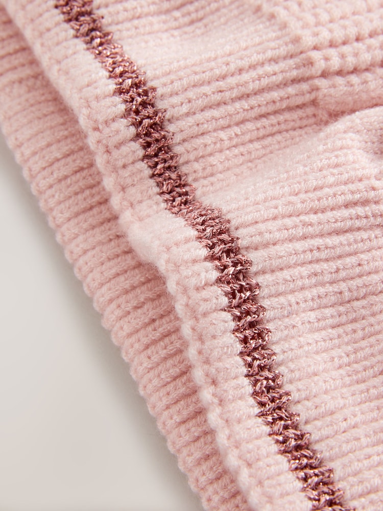 Baker by Ted Baker Pink Bow Knitted Snood Scarves - Image 5 of 5 Baker by Ted Baker Pink Bow Knitted Snood Scarves - Image 5 of 5