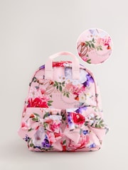 Baker by Ted Baker Back to School Pink Floral Bow Backpack - Image 1 of 7