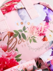 Baker by Ted Baker Back to School Pink Floral Bow Backpack - Image 4 of 7