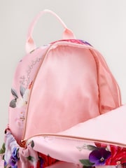 Baker by Ted Baker Back to School Pink Floral Bow Backpack - Image 7 of 7
