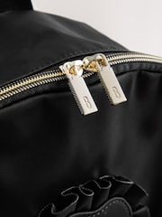 Baker by Ted Baker Black Back to School Childrens Satin Bow Backpack - Image 8 of 8