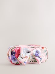 Baker by Ted Baker Back to School Pink Floral Bow Pencil Case - Image 2 of 6