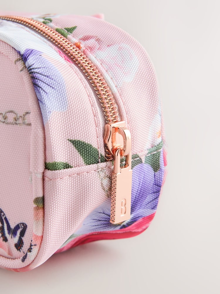 Baker by Ted Baker Back to School Pink Floral Bow Pencil Case - Image 6 of 6