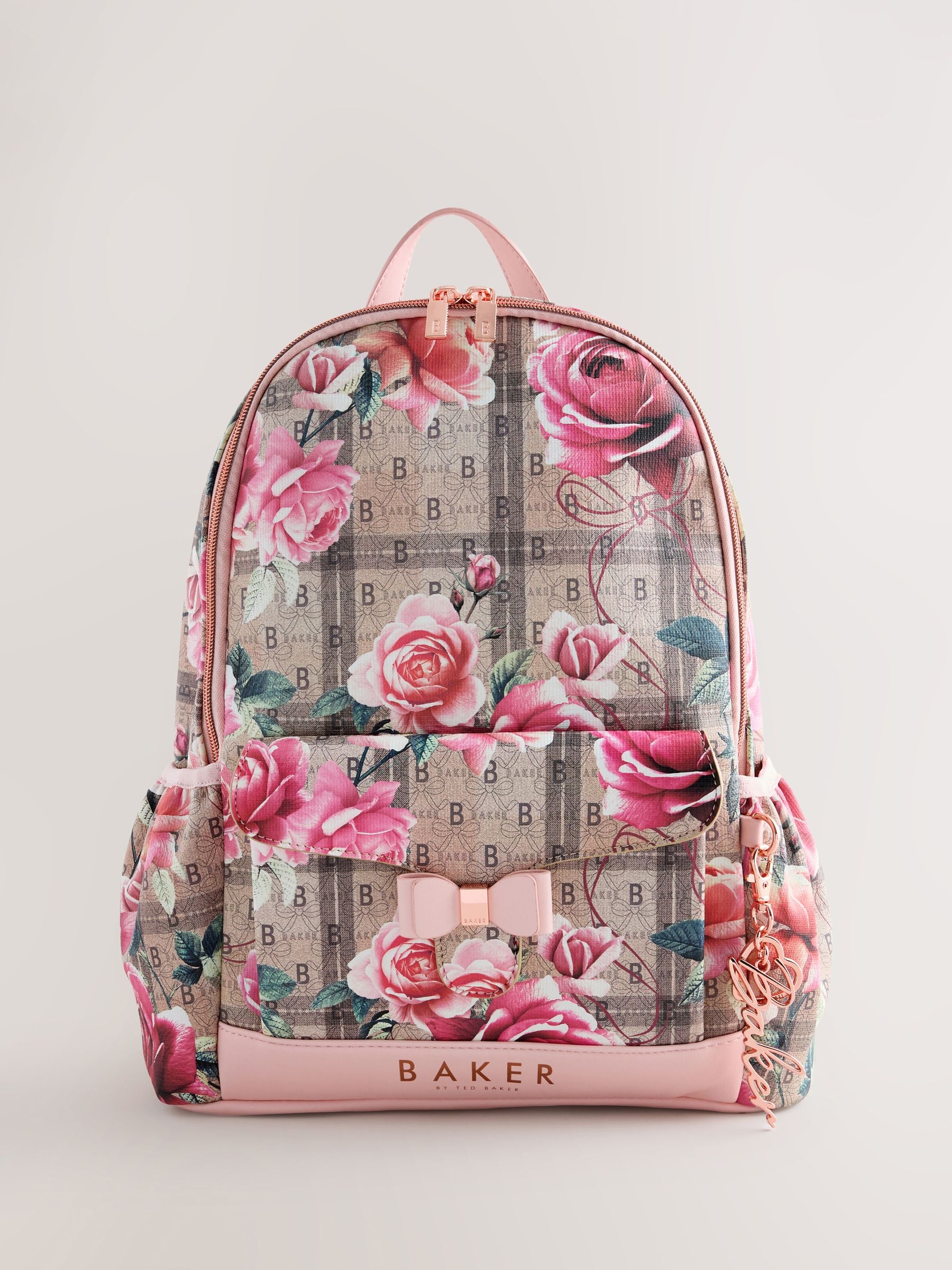 Baker by Ted Baker Back to School Floral Monogram Bow Backpack