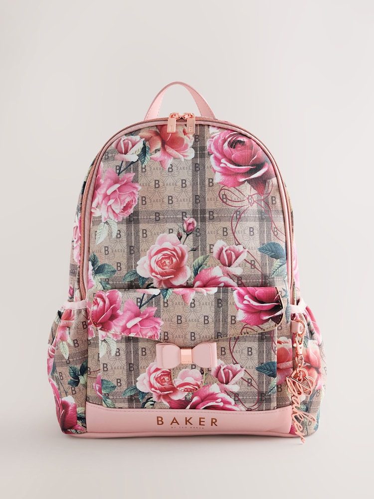 Baker by Ted Baker Back to School Floral Monogram Bow Backpack - Image 1 of 7 Baker by Ted Baker Back to School Floral Monogram Bow Backpack - Image 1 of 7