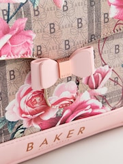Baker by Ted Baker Back to School Floral Monogram Bow Backpack - Image 6 of 7