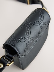 Baker by Ted Baker Childrens Black Embossed Bow Cross Body Bag - Image 5 of 8