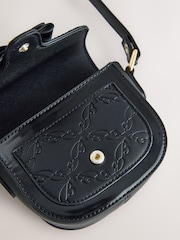 Baker by Ted Baker Childrens Black Embossed Bow Cross Body Bag - Image 6 of 8