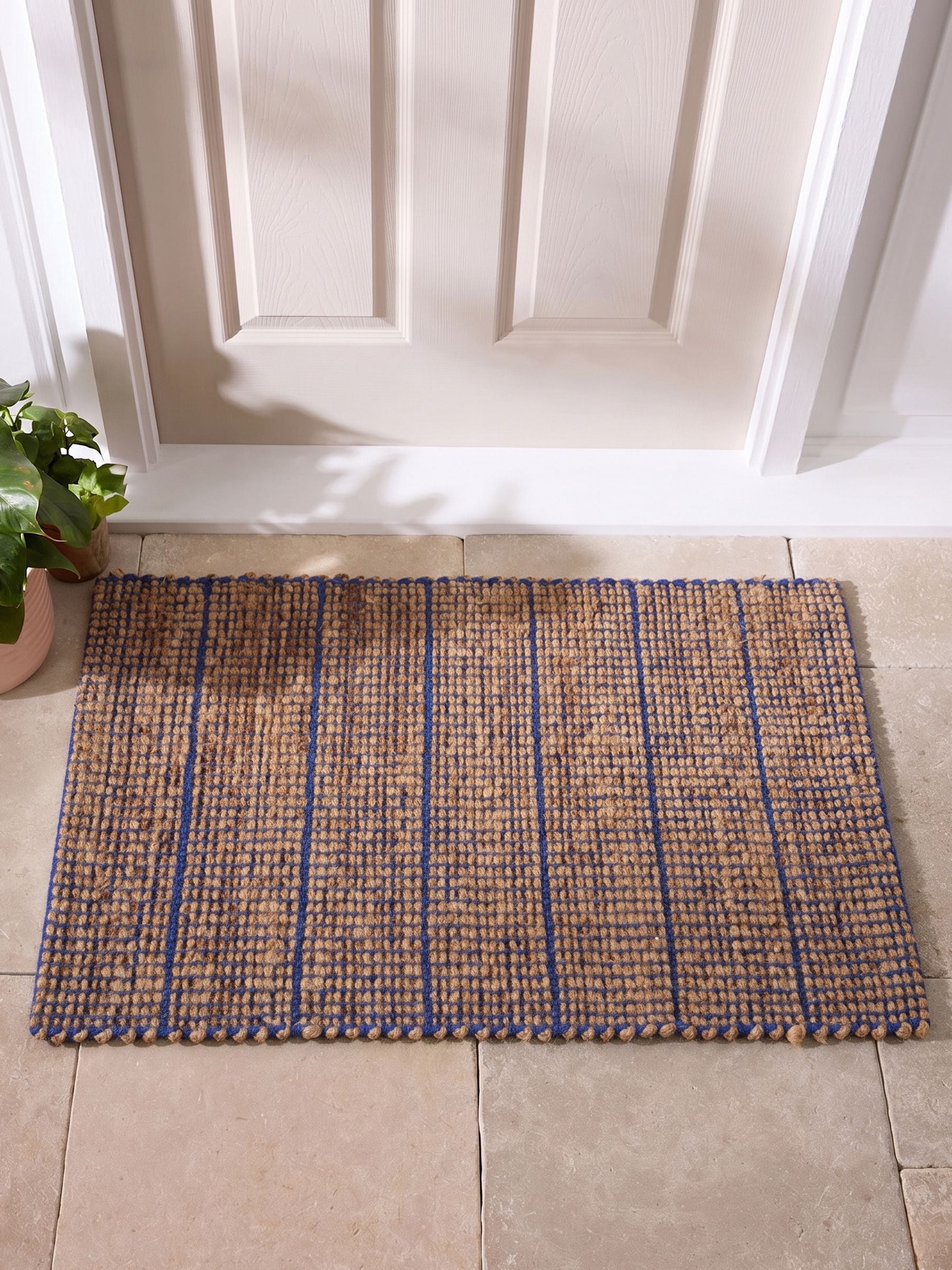 MADE.COM Blue Hurley Woven Jute Doormat