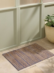 MADE.COM Blue Hurley Woven Jute Doormat - Image 1 of 4