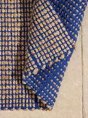 MADE.COM Blue Hurley Woven Jute Doormat - Image 3 of 4
