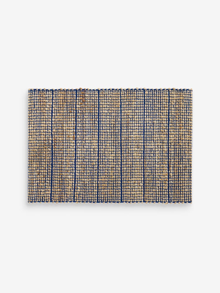 MADE.COM Blue Hurley Woven Jute Doormat - Image 4 of 4 MADE.COM Blue Hurley Woven Jute Doormat - Image 4 of 4