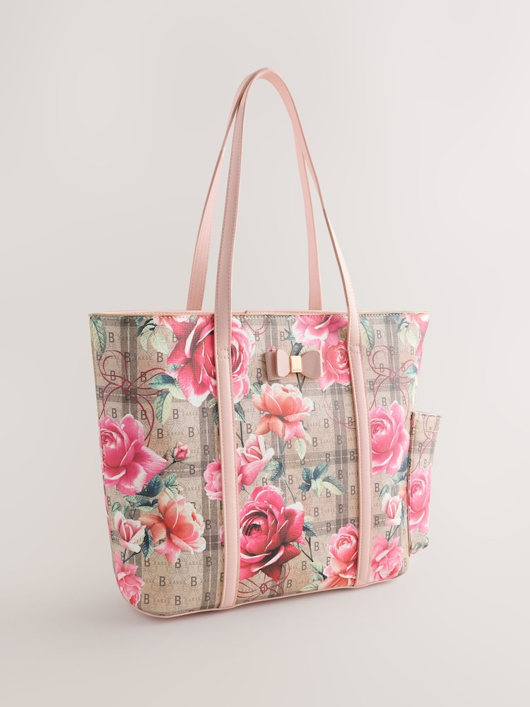 Baker by Ted Baker Back to School Foral Monogram Bow Tote Bag - Image 2 of 6 Baker by Ted Baker Back to School Foral Monogram Bow Tote Bag - Image 2 of 6