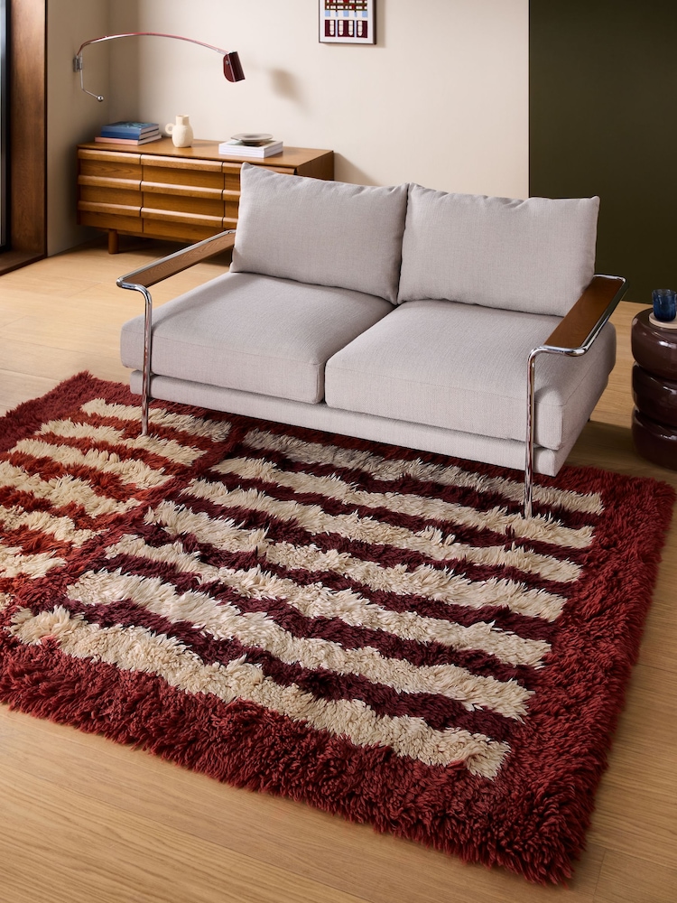 MADE.COM Burgundy Red Brute Rug - Image 1 of 5