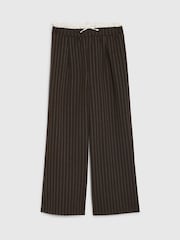 River Island Brown Side Stripe Waistband Wide Leg Trousers - Image 1 of 4