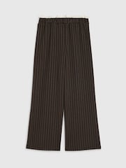 River Island Brown Side Stripe Waistband Wide Leg Trousers - Image 2 of 4